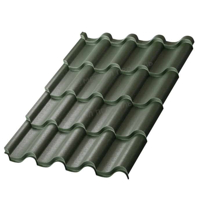Металлочерепица Металл-Профиль Монтерроса-SL 0,5 VikingMP® E RAL 6007 Бутылочно-зеленый