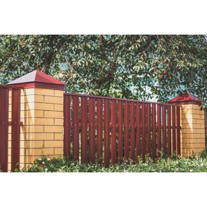 Штакетник М-образный В Grand Line 0,4 Полиэстер - double RAL 8017 Шоколад